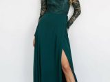 Embellished & Sequined | Anna Wrap Maxi Dress Emerald – Baltic Born Womens