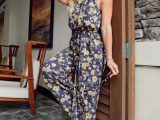 Jumpsuits & Rompers | Mallory High Neck Jumpsuit Blue Multi Floral – Baltic Born Womens