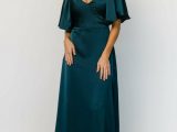 Mother Of The Bride | Lillian Satin Maxi Dress Deep Topaz – Baltic Born Womens
