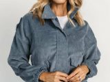 Outerwear | Reed Corduroy Shacket Slate Blue – Baltic Born Womens