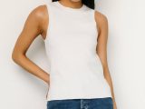 Summer Tops | Afton Knit Tank Top Off White – Baltic Born Womens