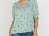 Summer Tops | Clarence Top Sage Floral – Baltic Born Womens