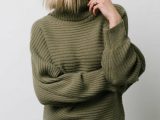 Sweaters | Whitney Ribbed Turtleneck Sweater Dusty Olive – Baltic Born Womens