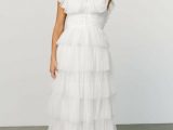 Tulle | Valora Swiss Dot Tulle Maxi Dress Off White – Baltic Born Womens