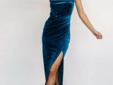Maxi Dresses | Gaia Velvet Gown Topaz – Baltic Born Womens