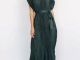 Maxi Dresses | Tori Pleated Maxi Dress Dark Green – Baltic Born Womens